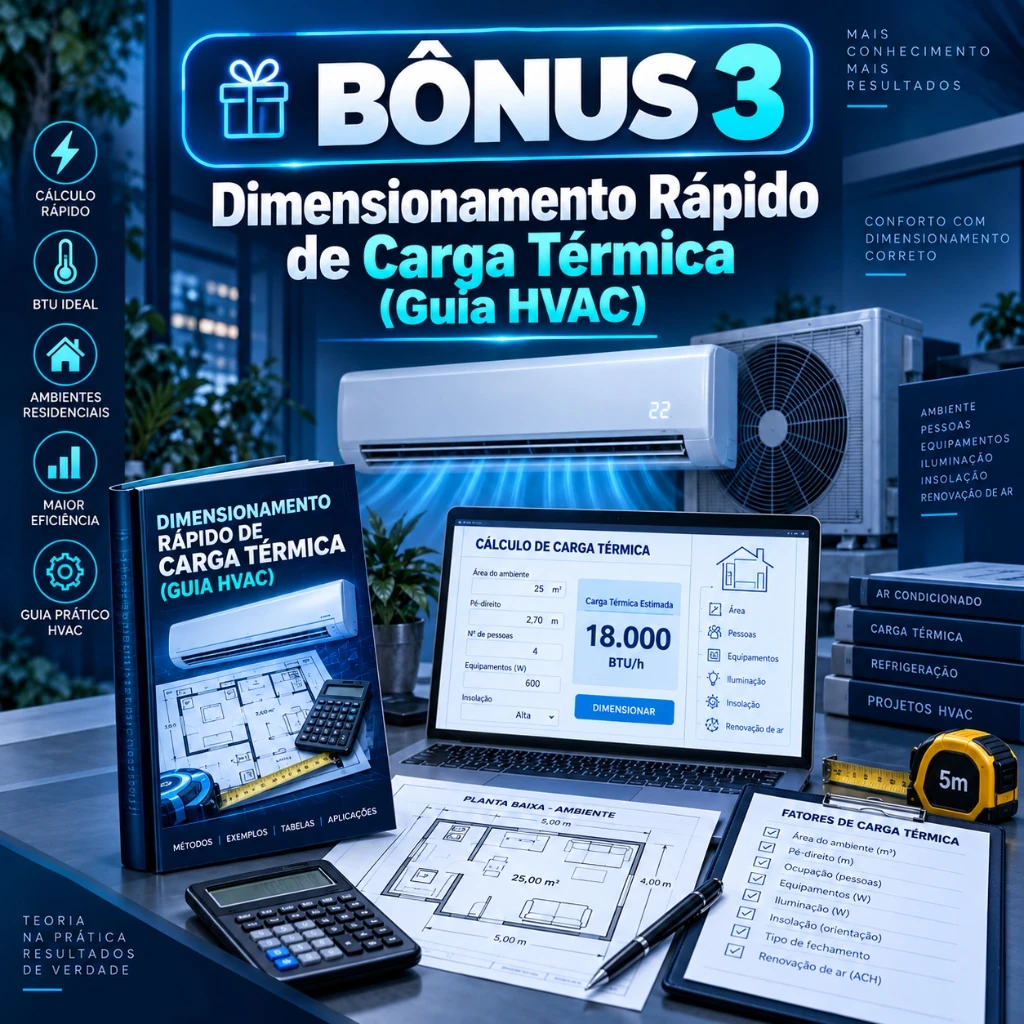 Bônus 3: Dimensionamento Rápido de Carga Térmica (Guia HVAC)