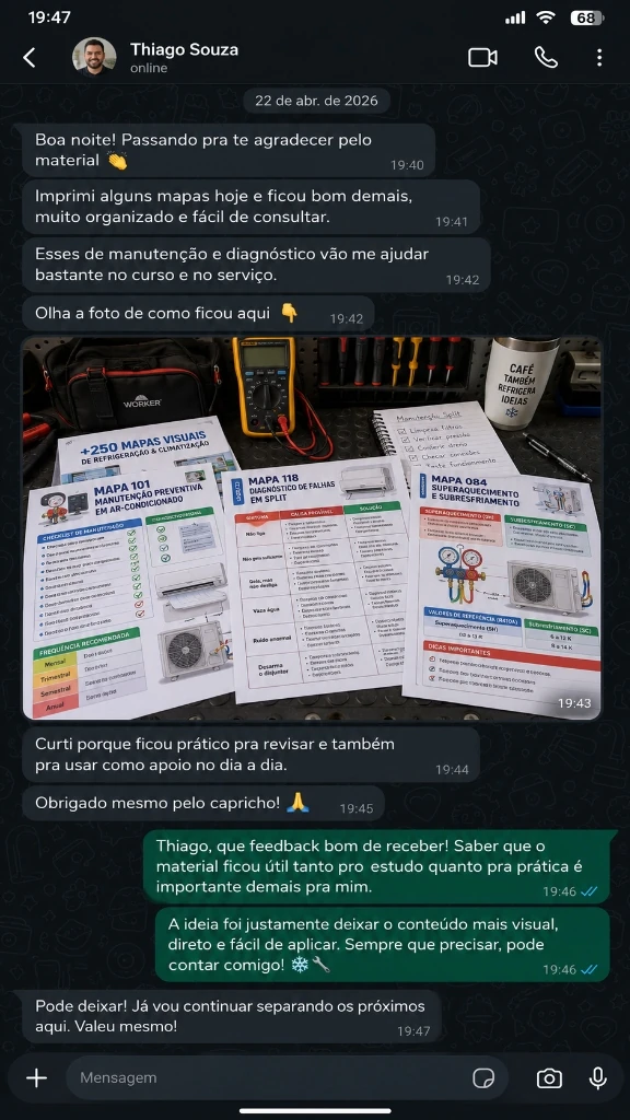 Depoimento WhatsApp Técnico Thiago